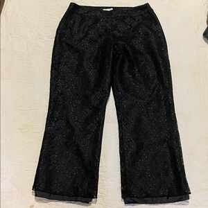Worthington Elegant Black Lace Pants